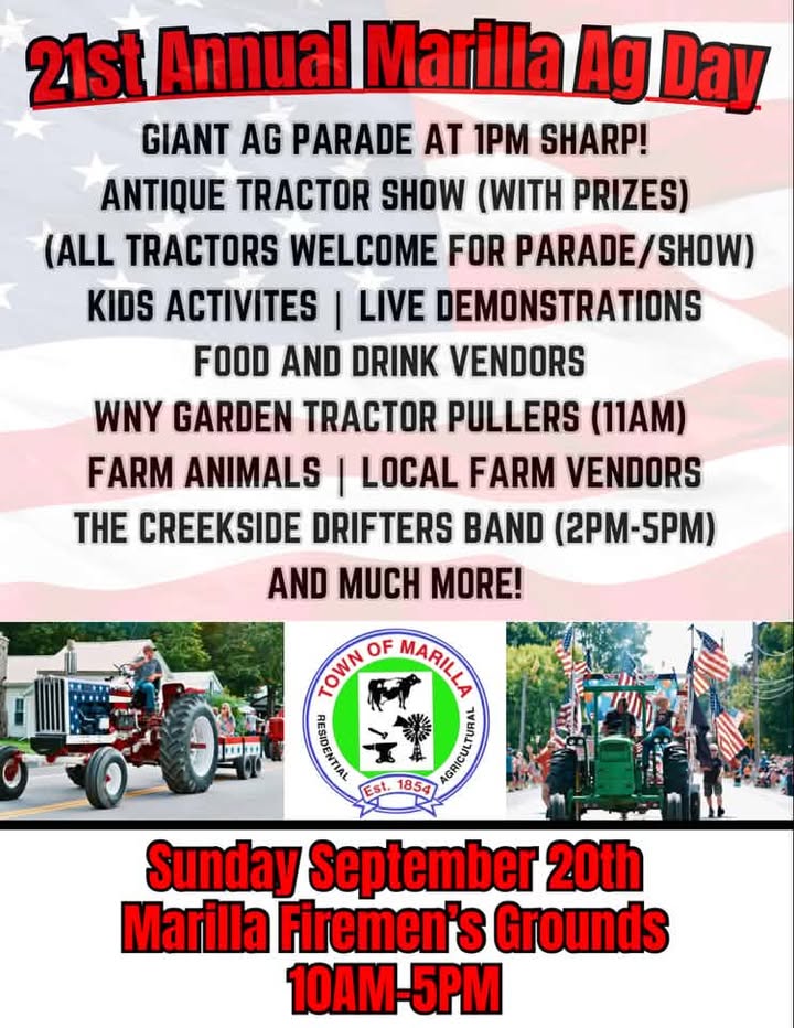 Flyer for 21st Annual Marilla Ag Day